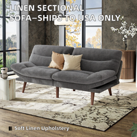 S-A Only Leinen-Ecksofa-Set - Minimalistisches Design für Apartments & Villen, Umweltfreundlich & Langlebig, Dropshipping in die USA