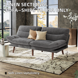 S-A Only <b>Linen</b> Sectional Couch <b>Set</b>-Minimalist Design for Apartment & Villa Eco-Friendly & Durable Drop Shipping to USA - Product Image 2
