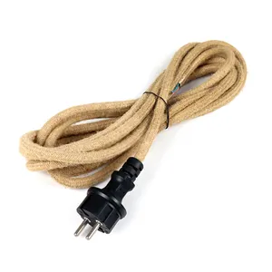 2020 Low Price Textile Hemp Cover Kema EU Power Cord Cable