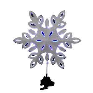 Étoile de sommet de sapin de Noël - Design 3D en métal et plastique avec lumière LED, décoration festive pour sapins de Noël d'intérieur et fêtes - Product Image 1