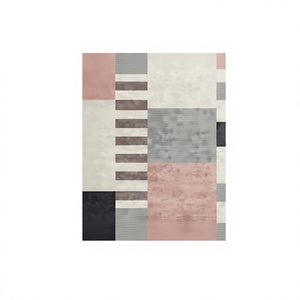 Alfombra Turca Adiva de 25 Piezas, Tejida a Máquina, Jacquard, Lavable, con Base de Poliéster Antideslizante, Diseño Geométrico Liso, Pelo Corto, para Uso Doméstico - Product Image 1
