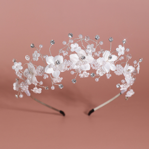 Fascia per Capelli da Sposa Personalizzata OEM ODM, Accessorio per Capelli Fatto a Mano per Negozi di Articoli da Sposa - Product Image 1