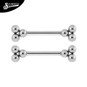 Anillo de Pezón de Titanio ASTM F136 Personalizado Superstar, Sin Rosca, Soldado, con 3 Bolas <span class=keywords><strong>en</strong></span> Cada Lado, Joyería para <span class=keywords><strong>Piercing</strong></span> Corporal, para Niños y Bodas - Product Image 1