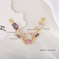 Kalung Liontin Ganda Bunga Tulip Zirkon Minimalis Lapis Emas 18k Trendi Terbaru Terlaris untuk Hadiah
