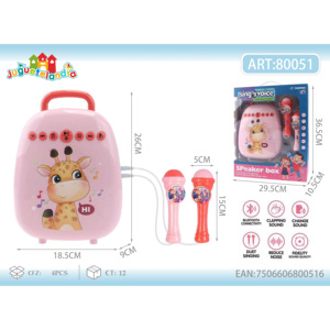 Altoparlante portatile giraffa con telecomando per Bluetooth doppio microfono per Karaoke-supporta Memory/TF Card e lettore Audio - Product Image 1
