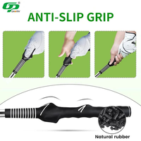 Entraîneur de swing de golf rétractable pour droitiers avec poignée en caoutchouc, accessoires d'entraînement en intérieur pour la force, le rythme et l'échauffement