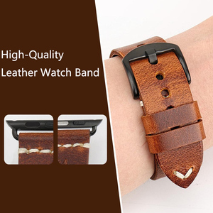 Pour TengYue Bande de Montre D'<span class=keywords><strong>apple</strong></span> Huile Cire Cuir iWatch Bande Sangle Compatible <span class=keywords><strong>l</strong></span>'<span class=keywords><strong>apple</strong></span> <span class=keywords><strong>Watch</strong></span> Series 5 4 <span class=keywords><strong>3</strong></span> 2 1 - Product Image 5