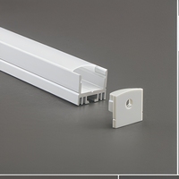 Bande lumineuse profilée LED mince personnalisée extrusion d'aluminium 17mm diffuseur LED intégré certifié ROHS pour le poinçonnage de décorations