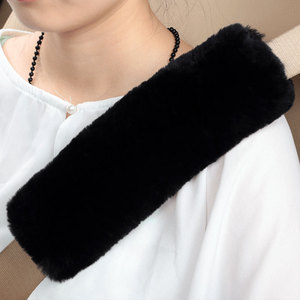 WJ Aomu-18 Universal Fit 3 Points Ceinture de sécurité de voiture Épaulière <span class=keywords><strong>Pure</strong></span> <span class=keywords><strong>Laine</strong></span> Peluche Mignon Ceinture de sécurité Couverture Fourrure - Product Image 6