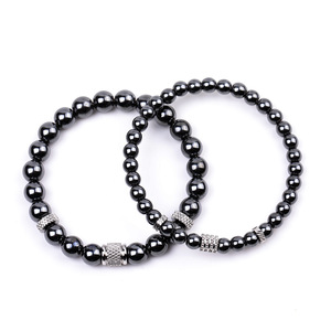 Conjunto <span class=keywords><strong>de</strong></span> Pulseras <span class=keywords><strong>de</strong></span> Moda para Parejas, con Cuentas <span class=keywords><strong>de</strong></span> Bola, Acero Inoxidable, Piedra Ojo <span class=keywords><strong>de</strong></span> Tigre, Ágata India, Ágata Púrpura Rayada, Unisex, Regalo - Product Image 5