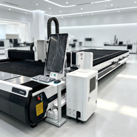 Machine de découpe laser à fibre haute efficacité CNC 1530 avec table de travail pour tôles et plaques métalliques