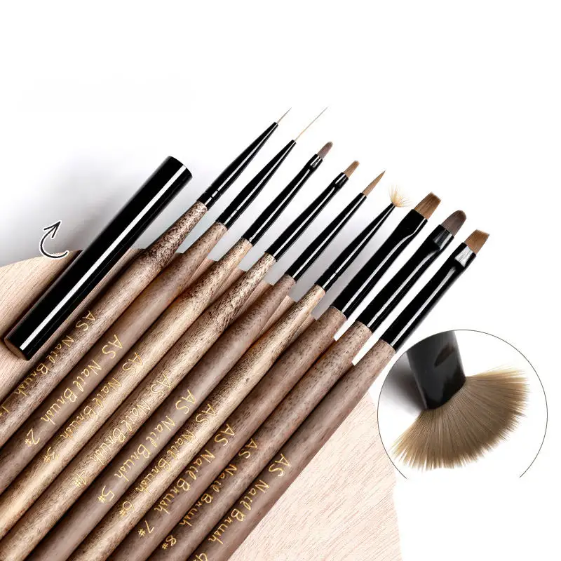 Groothandel Nail Art Penseel Kleur Schilderij Bloem Ronde Kop Fototherapie Pen Duizelig Verven Pull Line Pen Manicure Tools