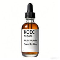 Sérum multi-peptides KOEC pour la densité des cheveux, formule à base de peptides pour des cheveux plus épais, flacon de tonique capillaire, sérum de repousse des cheveux OEM