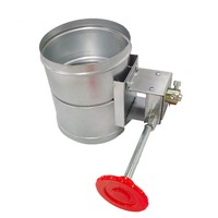 Válvula de Aire Redonda Manual para HVAC, Operada con Manivela, para Ductos de Aire Acondicionado, Control de Volumen de Aire Ajustable, Equipo de Ventilación