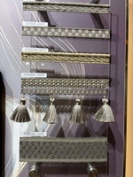 Échantillon de franges décoratives pour rideaux, garniture de finition pour fenêtres, accessoire textile de maison