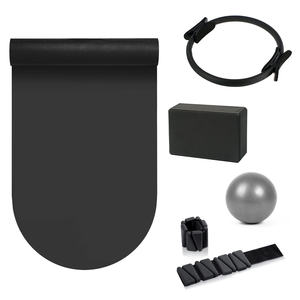 Pilates Accessories Set Silicone <b>Dumbbells</b> Beam Ankle <b>Weights</b> Women Pilates Ring Circle Chocolate Brown Pilates Power Kit - Product Image 1
