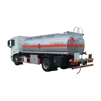 Camion-citerne mobile de livraison d'huile 4x2 de 15 tonnes, transport de diesel et d'essence, ensemble complet d'accessoires