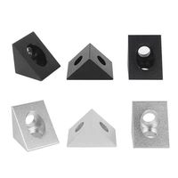 2020 réglable 2 voies Triangle connecteur en aluminium Zinc métal Angle support pour imprimante 3D Guid Rails profilés d'extrusion d'aluminium