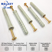 Malaxy Cheville d'expansion en nylon plastique avec vis autoperceuse pour fixation sur cloison sèche, béton et maçonnerie