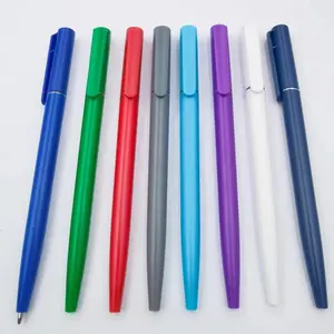 Gepersonaliseerde Goedkope Sublimatie Soepele Schrijfbalpen Plastic Hotel Balpen Schuiven Pen