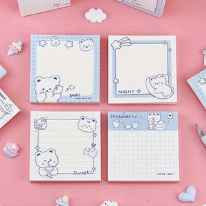 ชุดกระดาษโน้ตขนาดเล็ก 4 แพ็ค คละสี น่ารักสไตล์คาวาอิ ลายผลไม้ แผ่นบันทึกแบบมีกาว ขนาด 3x3 นิ้ว พิมพ์ดิจิทัล 80 แผ่น แบรนด์ OEM เจ้อเจียง - Product Image 4