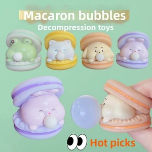 <b>Squishy</b> Toys Wholesale Cartoon Macaron Bubble-Blowing Cute Animals PVC Stress-Relief Squeeze Toy Office Prank Wholesale - Product Image 2