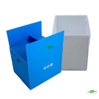 Conteneur de stockage pliable durable en PP alvéolaire, imperméable et réutilisable, pour la logistique d'entrepôt et le recyclage