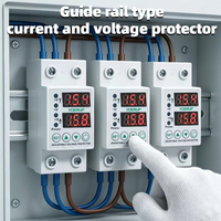 Dispositif de protection contre les surtensions et les sous-tensions AVP 40A 63A 220V 2P 2 pôles monophasé sur rail DIN avec affichage numérique réglable