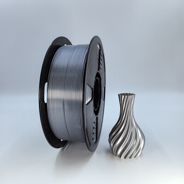 Greentech Silk Metallic Silver PLA 3D Printer Filament 1kg Spool 1.75mm Dimensional Accuracy +/-0.02mm 1080 Feet Per 3D Printers