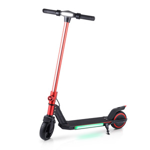 Electric Scooter For Kids 6-12 Years Foldable Height Adjustable Red Fluorescent Green 16km H Max Speed 5-8km Range - Product Image 5