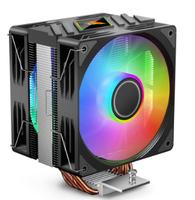 Refroidisseur de processeur à roulement fluide double ARGB Jungle Leopard K400 Pro TDP 230 2000 RPM 69CFM Cuivre Aluminium 20dBA pour boîtier d'ordinateur