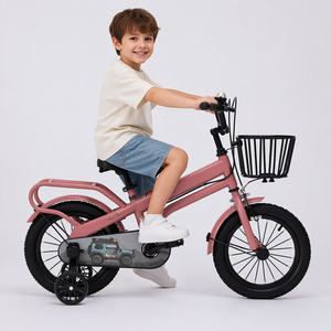 Bicicleta Segura para Niños con Marco de Acero de 16 Pulgadas, Canasta Delantera, Portaequipajes Trasero y Ruedas de Entrenamiento, para Niños y Niñas, Producto Más Vendido - Product Image 4