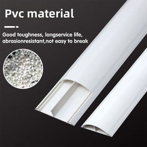 תעלת כבלים מ-PVC עמידה בחום, חצי עגולה, לבנה, לאביזרי חשמל, לוח בקרה - Product Image 2