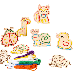 Produits de dropshipping pour vendeurs Shopify : Jouets éducatifs Montessori en bois pour enfants, jeu de puzzle de broderie à enfilage de cordes DIY - Product Image 1