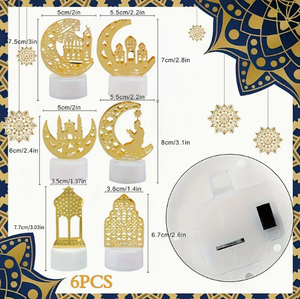 شمعة رمضان مصباح صغير نجم قمر LED مصباح إضاءة مثالية هدية عيد مبارك لمنزل المسلمين والحفلات والطاولات - Product Image 5