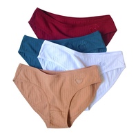 Sous-vêtement d'été en coton mi-haut pour femmes européennes et américaines, culotte croisée en forme de cœur mignon pour étudiantes, taille tricotée solide
