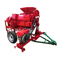 Décortiqueuse de céréales portative à roues, moteur diesel, pour centre de récolte agricole et usage en milieu rural