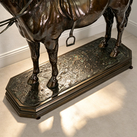 Sculpture réaliste de cheval en bronze pour galerie intérieure, statue en bronze