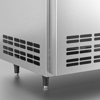Table Réfrigérée Commerciale Yipomson pour Préparation de Salades | Comptoir de Préparation Sandwichs et Pizzas en Acier Inoxydable avec Vitrine Réfrigérée à Ingrédients