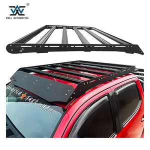 2023 Newest 4X4 Off-road Parts Steel Roof Rack With Cross Bar For Pick Up Aftermarket Black Roof Luggage For Tacoma 2016+