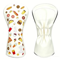 Ensemble de housses de tête de club de golf en cuir PU brodé avec motif et logo personnalisés, haute qualité, pour driver, fairway et hybride