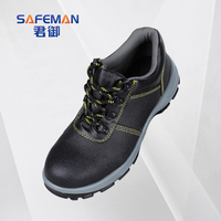 Zapatos de Seguridad SAFEMAN E6011 de Corte Bajo con Puntera de Acero, Antiestáticos, Antideslizantes, de Cuero, Calzado Industrial