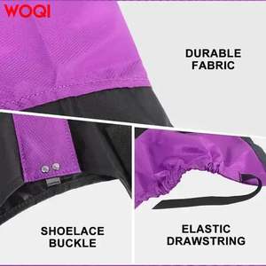 Guêtres de jambe Woqi, taille unique, réglables avec cordon de serrage, pour le ski, la randonnée, l'alpinisme, les sports de neige, protection respirante en nylon pour les mollets - Product Image 5