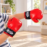 Gants de boxe pour enfants, une paire avec fermeture à sangle de poignet, mitaines de boxe pour enfants pour jeux de rôle sportifs à partir de 3 ans