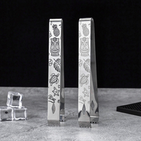 Pinzas para Cubitos de Hielo con Diseño Tiki Personalizado OEM ODM, Pinzas de Acero Inoxidable 304 para Servir en Bares, Restaurantes y Hoteles