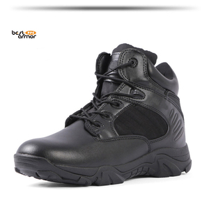 <span class=keywords><strong>Bottes</strong></span> tactiques super légères pour hommes, noires, imperméables, respirantes, <span class=keywords><strong>avec</strong></span> <span class=keywords><strong>fermeture</strong></span> <span class=keywords><strong>éclair</strong></span> latérale, style bout ouvert, semelle en caoutchouc, toutes saisons - Product Image 6