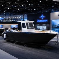 Vente directe d'usine, bateau de pêche en aluminium de qualité supérieure, bateau à console centrale, coque en aluminium 5083, bateau de pêche en haute mer à deux moteurs