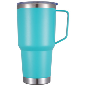 Taza <span class=keywords><strong>de</strong></span> café <span class=keywords><strong>de</strong></span> viaje con mango <span class=keywords><strong>de</strong></span> 20oz y 30oz, taza <span class=keywords><strong>de</strong></span> café <span class=keywords><strong>de</strong></span> viaje con revestimiento <span class=keywords><strong>de</strong></span> polvo frío aislado <span class=keywords><strong>de</strong></span> acero inoxidable 304 con asa - Product Image 4