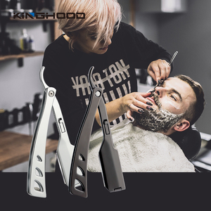 Pisau Cukur Lipat Dua Sisi Merk Sendiri untuk Salon dan Barber, Rasiermesser, dan Set Kuas - Product Image 3