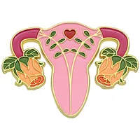 Эмалированная брошь в виде феминистской матки, цветущая матка, права женщин, репродуктивные права, металлическая брошь, ювелирные изделия, подарки